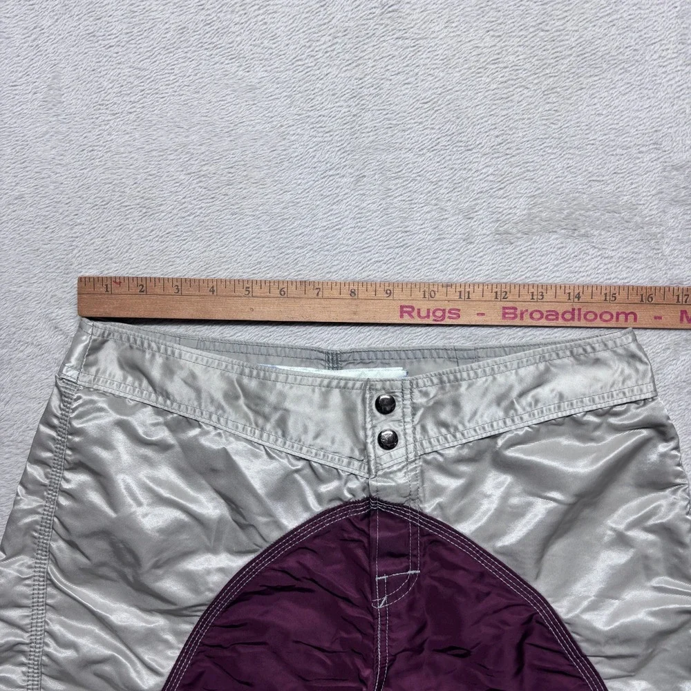 Immersion Research Board Shorts Mens 33 (Fits 31) Silver Burgundy Colorblock EUC